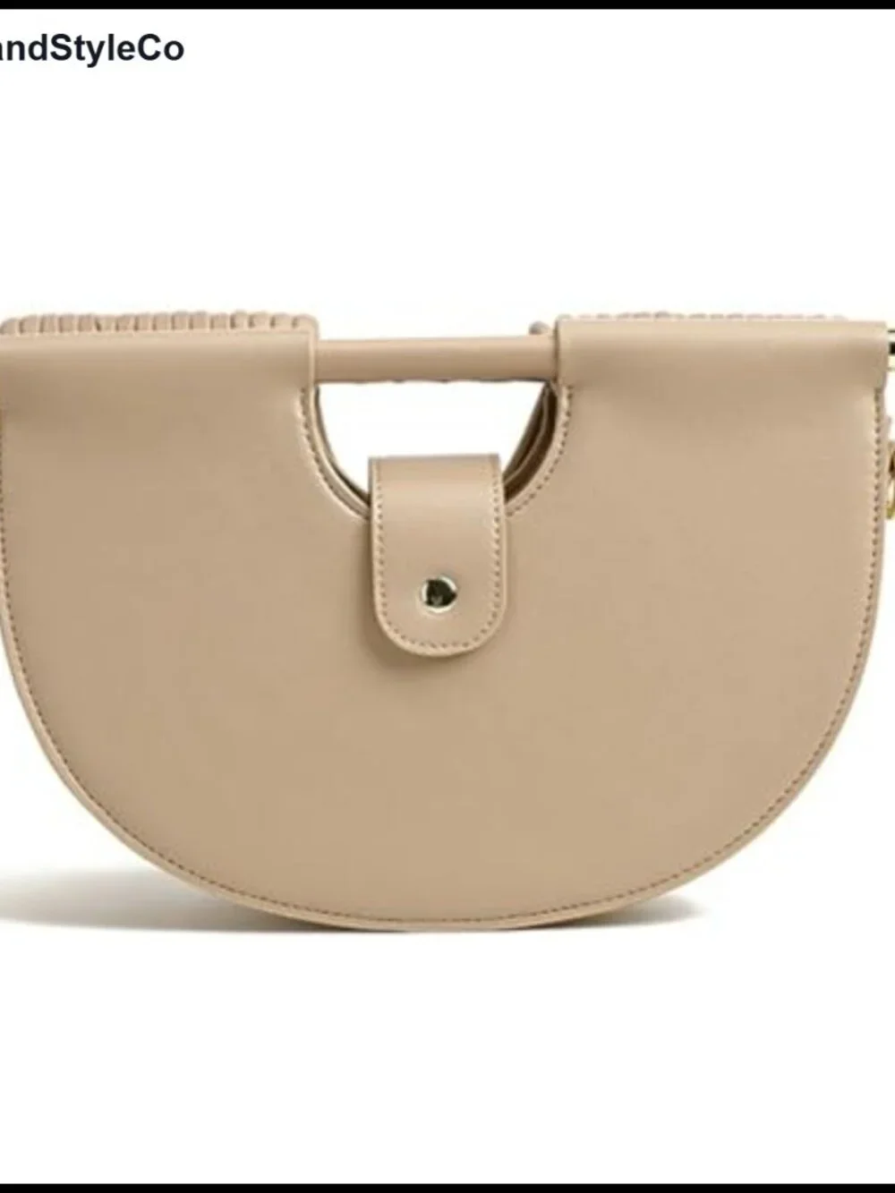 Woven Faux Leather Hobo Bag Semicircle Tote Crossbody Shoulder Handbag